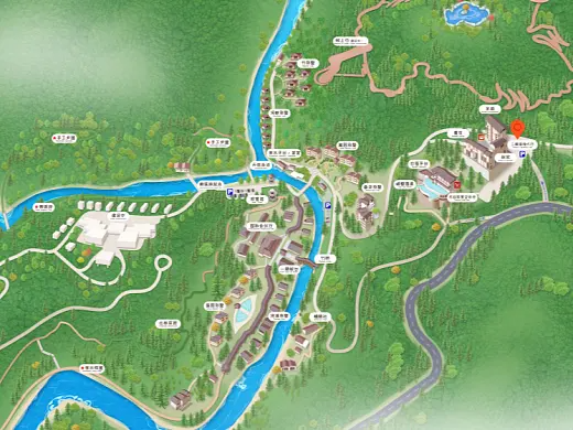 忠县结合景区手绘地图智慧导览和720全景技术，可以让景区更加“动”起来，为游客提供更加身临其境的导览体验。